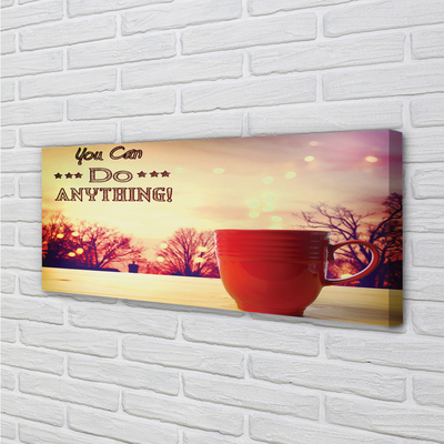 Canvas print Red autumn cup registration