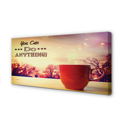 Canvas print Red autumn cup registration