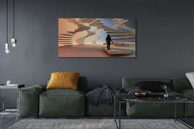 Canvas print 3d stairs