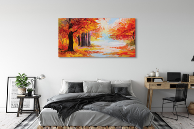Canvas print The tree leaves in autumn