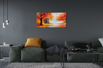 Canvas print The tree leaves in autumn