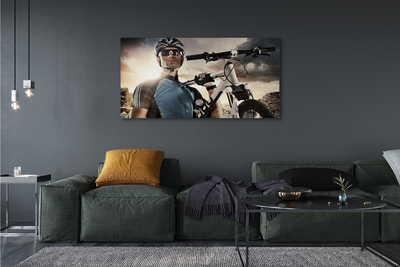 Canvas print Clouds cyclists