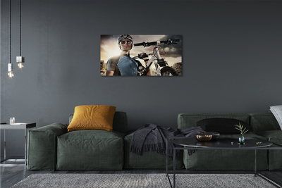 Canvas print Clouds cyclists
