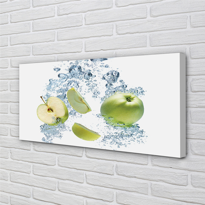 Canvas print Apple water sliced