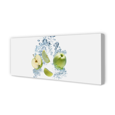 Canvas print Apple water sliced