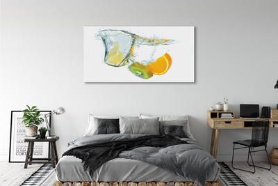 Canvas print Orange kiwi water