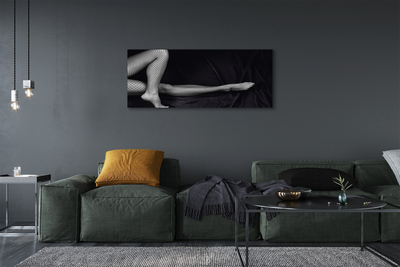 Canvas print Legs black and white netzs