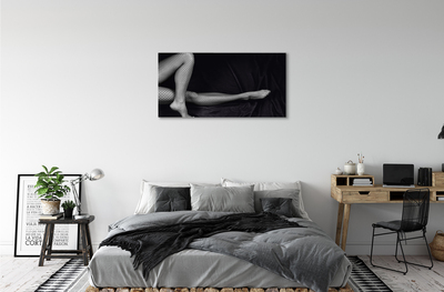 Canvas print Legs black and white netzs
