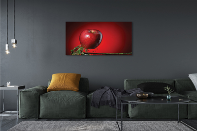 Canvas print Apple in water
