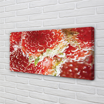 Canvas print Wet strawberries