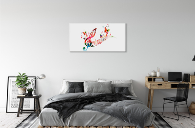 Canvas print Notes colorful butterflies
