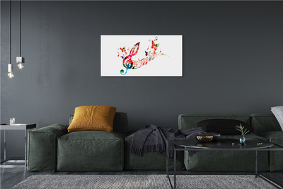 Canvas print Notes colorful butterflies
