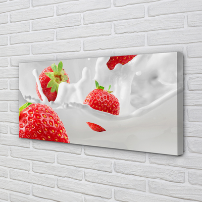 Canvas print Strawberry milk