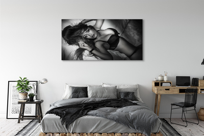Canvas print Female black and white