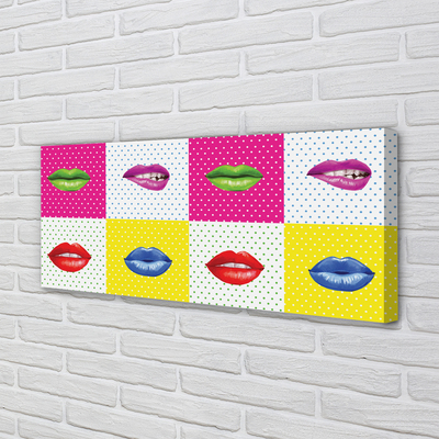 Canvas print Colored lips