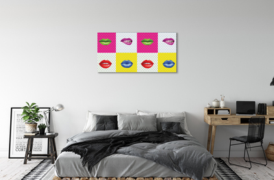 Canvas print Colored lips