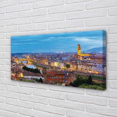 Canvas print Italy sunset panorama