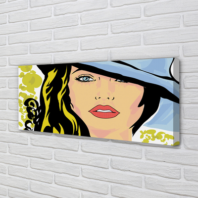 Canvas print Hat woman