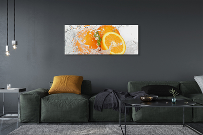Canvas print Oranges in water