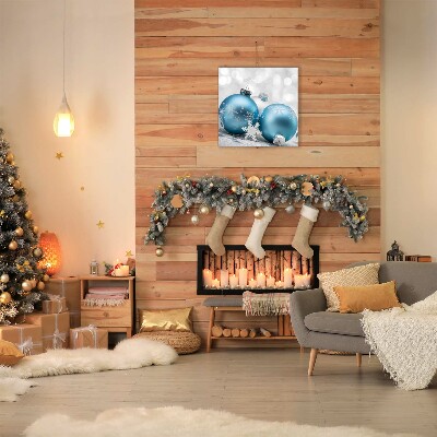Canvas print Baubles Winter Holiday Decorations