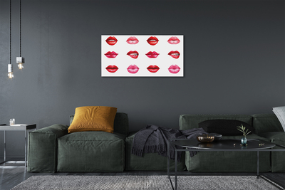 Canvas print Red and pink lips