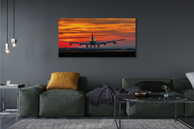 Canvas print West aircraft clouds