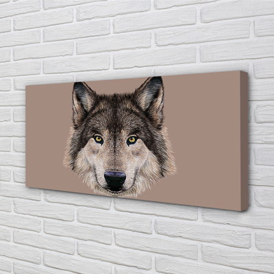 Canvas print Painted wolf