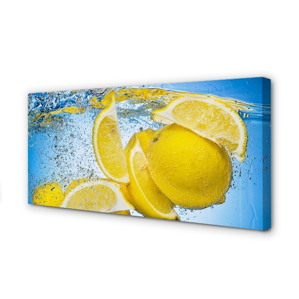 Canvas print Lemon in water
