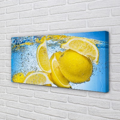 Canvas print Lemon in water