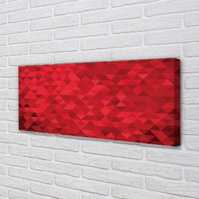 Canvas print Triangles red pattern
