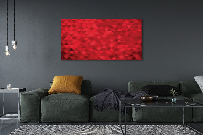 Canvas print Triangles red pattern