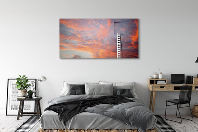 Canvas print Sunset sky ladder