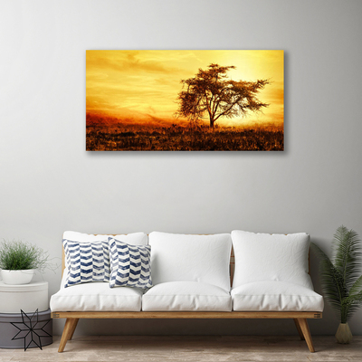Canvas print Tree nature orange
