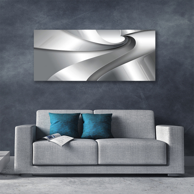 Canvas print Abstract art art silver grey
