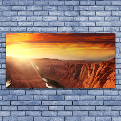 Canvas print Grand canyon landscape brown gold red