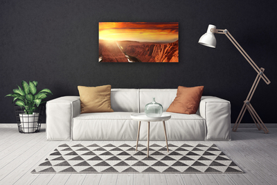Canvas print Grand canyon landscape brown gold red