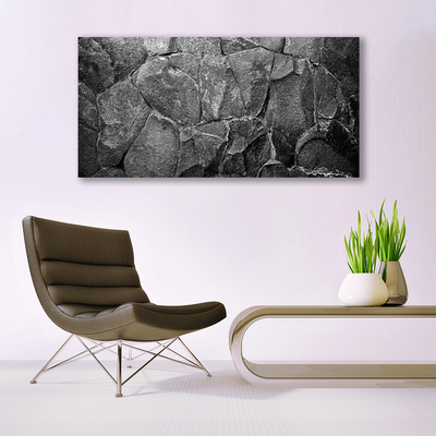 Canvas print Rocky rocks nature grey black
