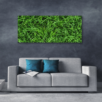 Canvas print Grass lawn floral green