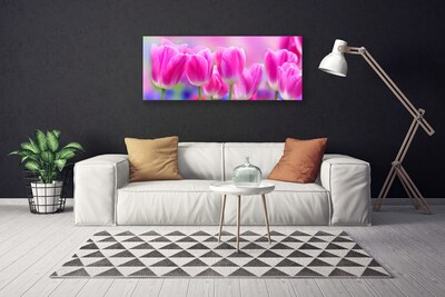 Canvas print Tulips floral pink