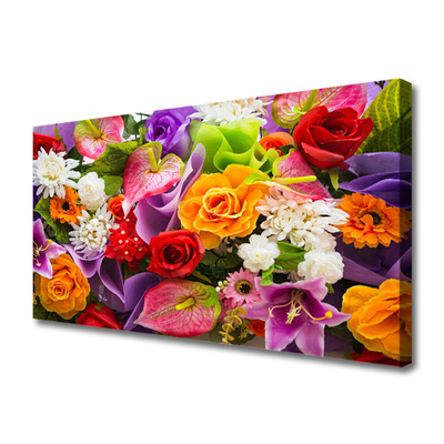 Canvas print Flowers floral multi