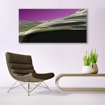 Canvas print Abstract art purple grey black