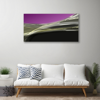 Canvas print Abstract art purple grey black