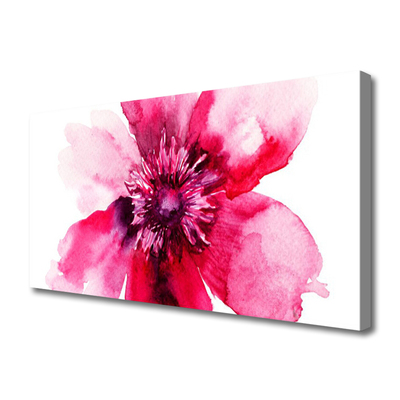 Canvas print Flower floral pink white