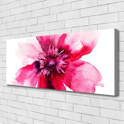 Canvas print Flower floral pink white