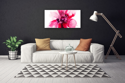 Canvas print Flower floral pink white