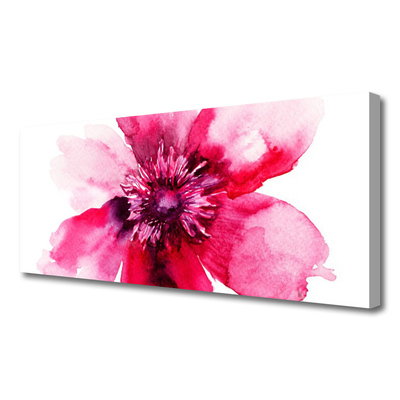 Canvas print Flower floral pink white