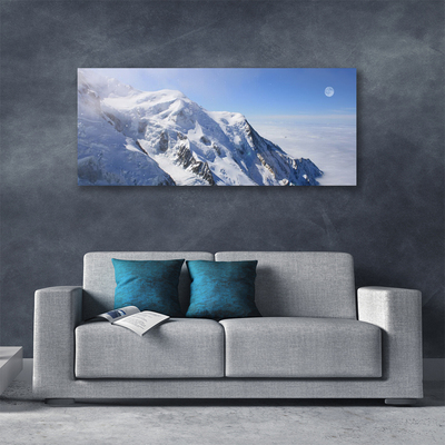 Canvas print Mountains landscape blue white