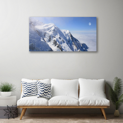 Canvas print Mountains landscape blue white