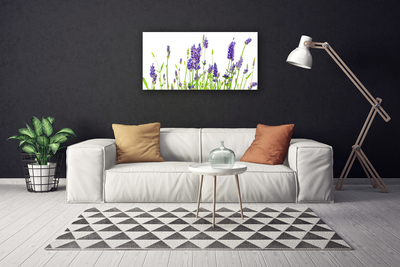 Canvas print Flowers floral purple green white
