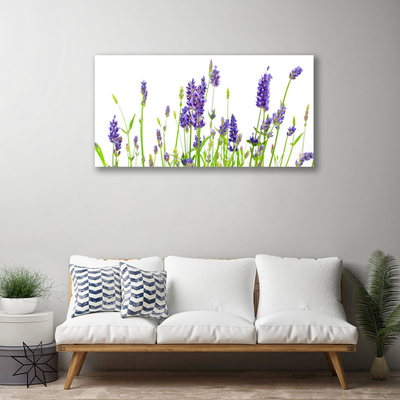 Canvas print Flowers floral purple green white